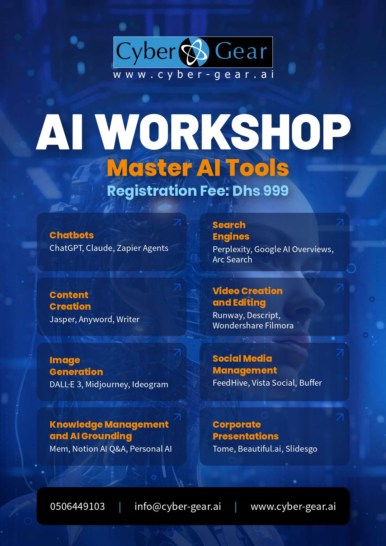 Master AI Tools Workshop - Cyber Gear